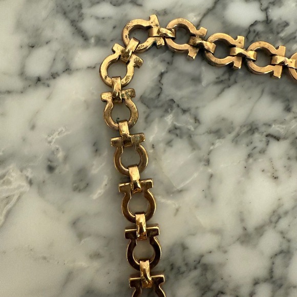 Salvatore Ferragamo Floral Silk Leather Chain Shoulder Bag AU-21-1903 - Picture 8 of 10